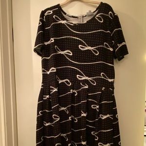 LuLaRoe Amelia Dress 3XL black/red/gray/white